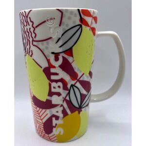 Starbucks Lemon Floral Embossed Etched Ceramic Mug – 16 oz (2015)